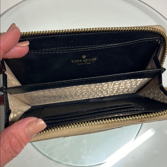 Kate Spade Gold Textured Wristlet - Picture 4 of 9